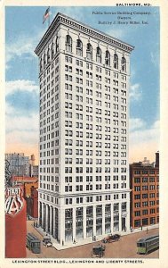 Public Service Building Company Baltimore, Maryland MD Postcards