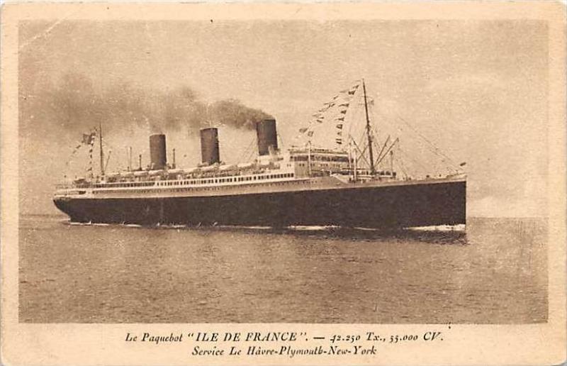 S.S. Ile De France Passenger Ship