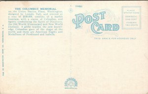 Vtg 1920s Christopher Columbus Memorial Union Station Washington DC Postcard