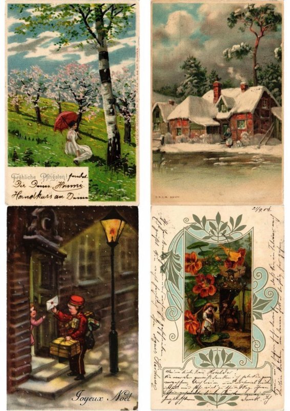 CHILDREN COMIC GREETINGS Mostly ARTIST SIGNED 2000 Vintage Postcards (L6149)