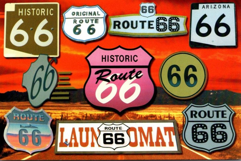 Route 66 Collection Of Road Signs