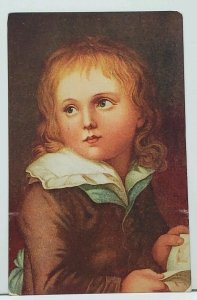 Art HEAD OF CHILD from the Painting,The Brothers Christian Vogel Postcard I20