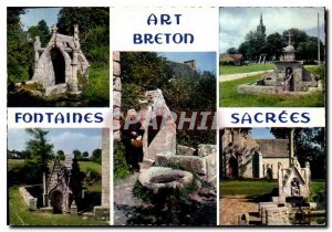 Postcard Modern Brittany color Fountains sacred Brittany Saint Venec Berven t...