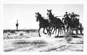 Litchfield Park AZ Wigwam Stagecoah Horses Real Photo Postcard