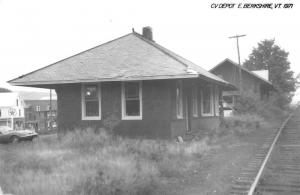 East Berkshire Vermont 1971 Central Vermont Ry train depot real photo pc Z18240