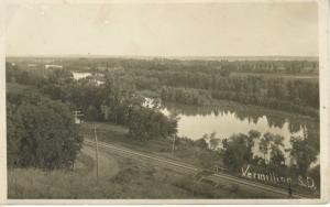 Vermillion SD South Dakota Vermillion River RPPC Real Photo Postcard E8