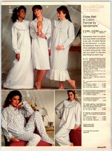 1980's  Pretty Ladies In Robes Lounge Ware Sleep Wear Print Ads Vintage Clipping