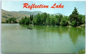 Postcard - Reflection Lake - Hemet, California