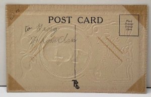 Washington's Birthday Golden Bronze Airbrushed Embossed Postcard E9