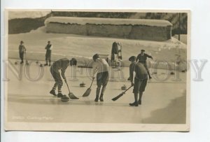 461248 Switzerland playing curling Vintage photo postcard