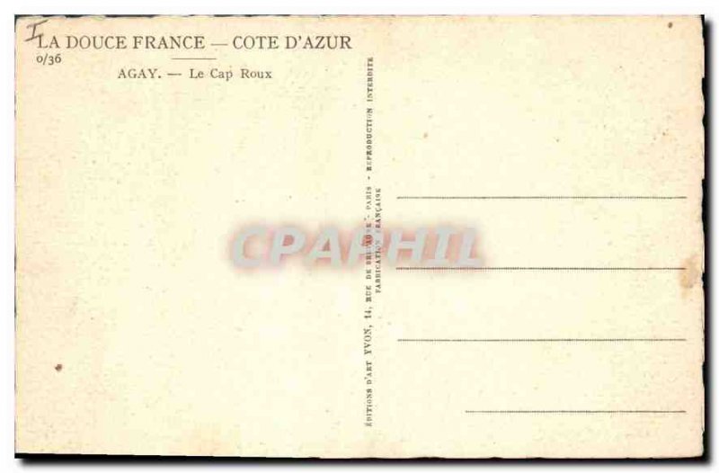 Old Postcard Agay Cape Roux