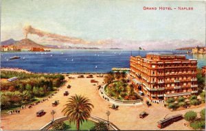 Postcard Italy Naples Grand Hotel