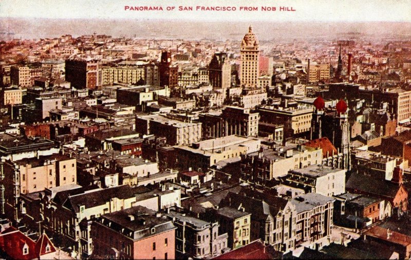 California San Francisco Panorama From Nob Hill