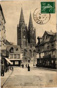 CPA St-LO - L'Église Notre-Dame vue de la Rue Thiers (245131)