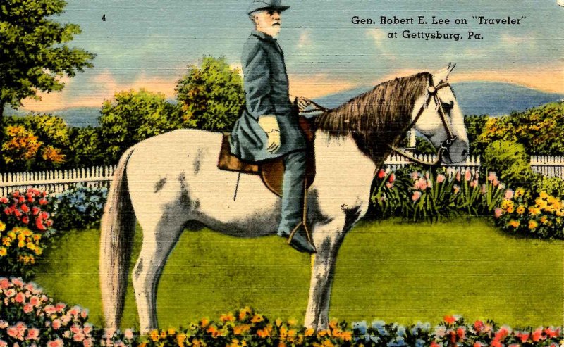 Gen. Robert E. Lee on Traveler  at Gettysburg - Confederate