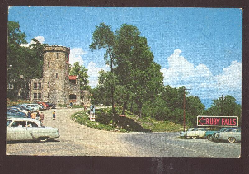 CHATTANOOGA TENNESSEE LOOKOUT MOUNTAIN ENTRANCE OLD CARS VINTAGE POSTCARD