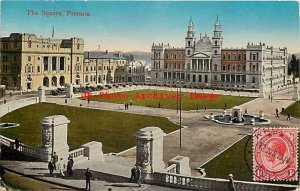 South Africa, Pretoria, The Square, Stamp, 1914 PM, Valentine & Son