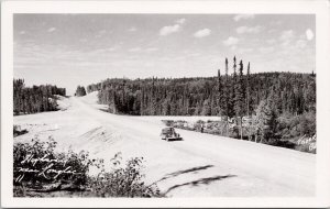Hearst-Geraldton Highway near Longlac Ontario Unused Fisher RPPC Postcard H24