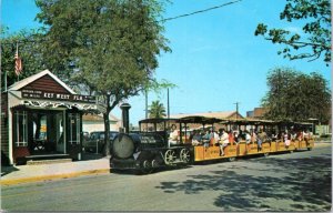 Postcard FL Key West - Depot and Conch Tour Train Marathon Shores Branch cancel