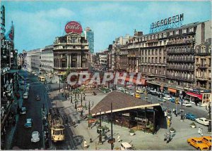 Postcard Modern Brussels instead of bouckere Tram Coca Cola