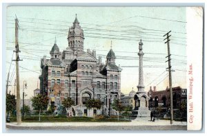 1906 Entrance to City Hall Winnipeg Manitoba Canada Posted Antique Postcard