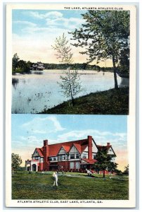 c1920 Lake Atlanta Athletic Club East Lake Atlanta Georgia GA Vintage Postcard