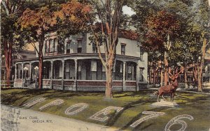 J84/ Oneida New York Postcard c1910 Elks Lodge Building 138