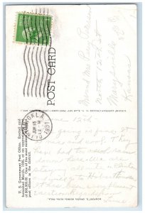 1951 Post Office Building Scene Street Alva Oklahoma OK Posted Vintage Postcard