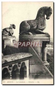 Old Postcard Gargoyle Cathedral of & # 39Amiens Chimeres
