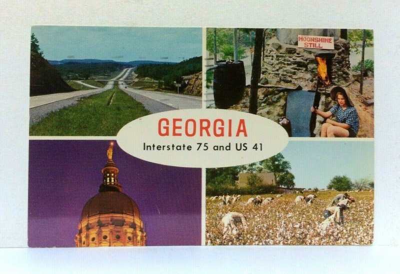 Georgia GA Interstate 75 & US 41 Multiview Postcard 