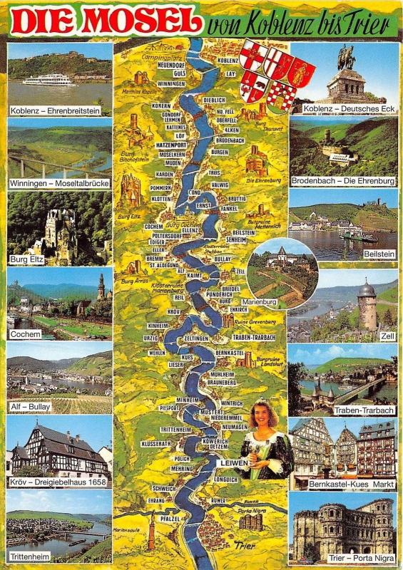 BG12499 die mosel von koblenz bis trier map cartes geographiques  germany