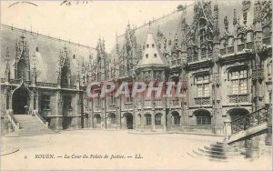Old Postcard Rouen court courthouse