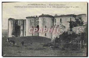 Old Postcard La Ferte Milon Aisne Ruins of the old Chateau