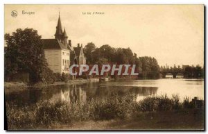 Old Postcard Bruges Lake of Love