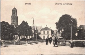 Netherlands Zwolle Nieuwe Havenbrug Vintage Postcard 09.34
