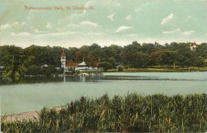 Vintage Postcard; Pottawattomie Park, St. Charles Twp. IL Kane County, Wheelock