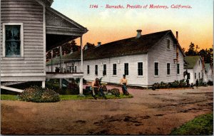 Vtg 1910s Army Barracks Presidio of Monterey California CA Unused Postcard