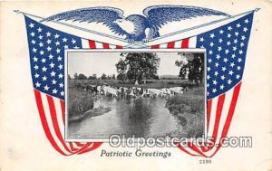 Patriotic Greetings Patriotic Unused wear right bottom corner