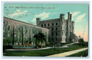 c1911 Maine Entrance Illinois State Prison Joliet Illinois IL Antique Postcard 