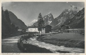 VINTAGE POSTCARD MUHLE GUESTHOUSE AT UNTERLEAUTASCH TIROLS AUSTRIA 1929