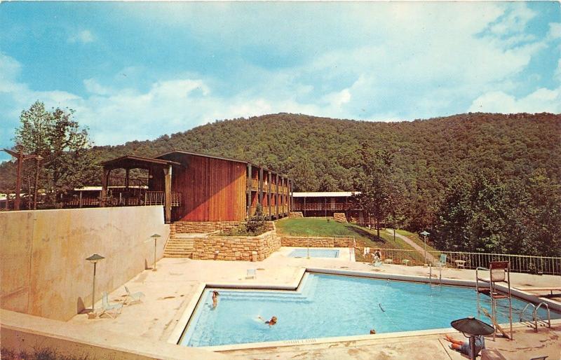 Prestonsburg Kentucky~Jenny Wiley State Park-May Lodge & Swimming Pool~1960s Pc