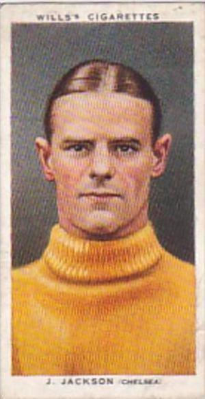 Wills Cigarette Card Association Footballers No 23 J Jackson Chelsea