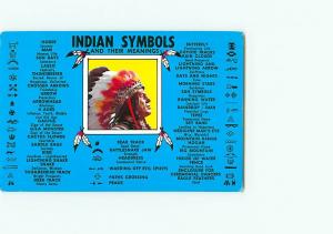  Vintage Postcard Indian Symbols Meanings Card Takes Indian signs transla # 2974