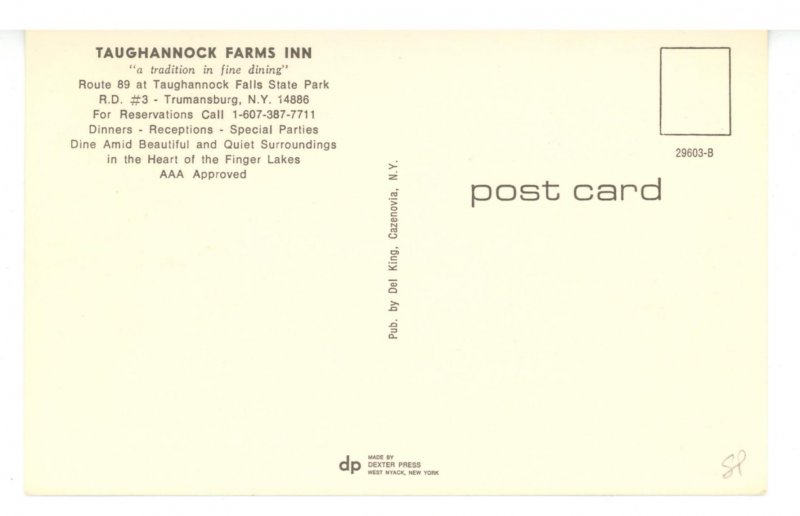 NY - Trumansburg. Taughannock Farms Inn