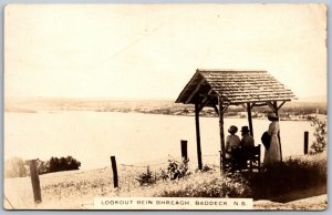 Postcard RPPC c1910s Baddeck Nova Scotia Lookout Bein Bhreagh Cape Breton