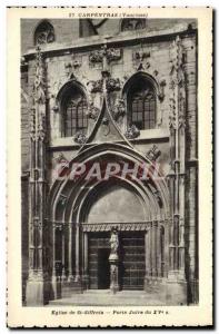 Postcard Old Judaica Carpentras Church of St Siffrein Jewish Jew 15th Gate
