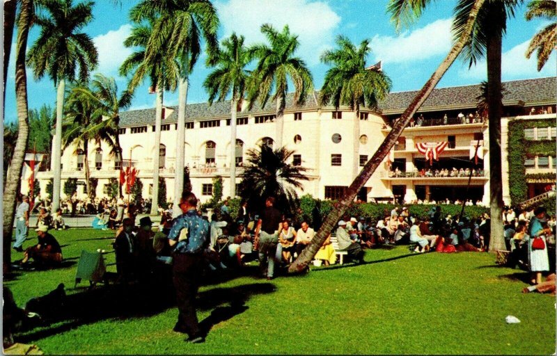 Paddock Club House Grand Stand Hialeah Race Course FL Florida VTG Postcard UNP 