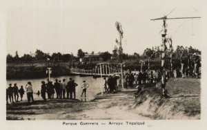 Parque Guerrero Arroyo Tapaique River Park Mexico Bridge RPC Old Postcard