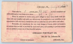 Chicago Illinois IL Postal Card Chicago Portrait Co. 1900 PMC Norwalk WI