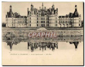 Old Postcard Large Format Chateau de Chambord Northern Facade 18 * 14 cm